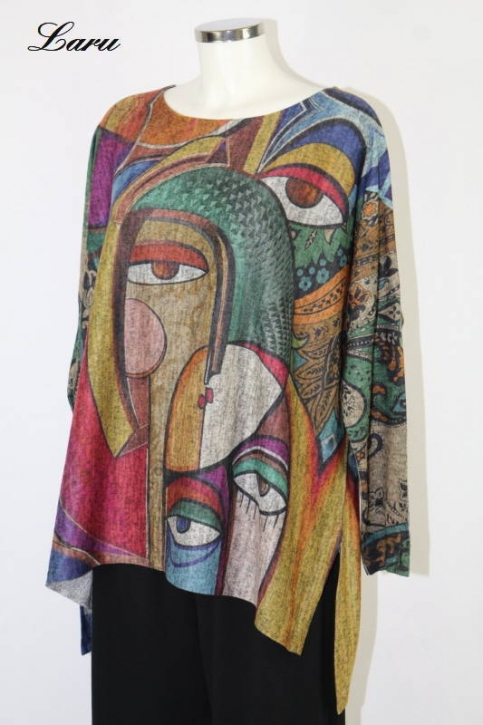 Shirt Feinwebstrick Kunst Face Picasso 1